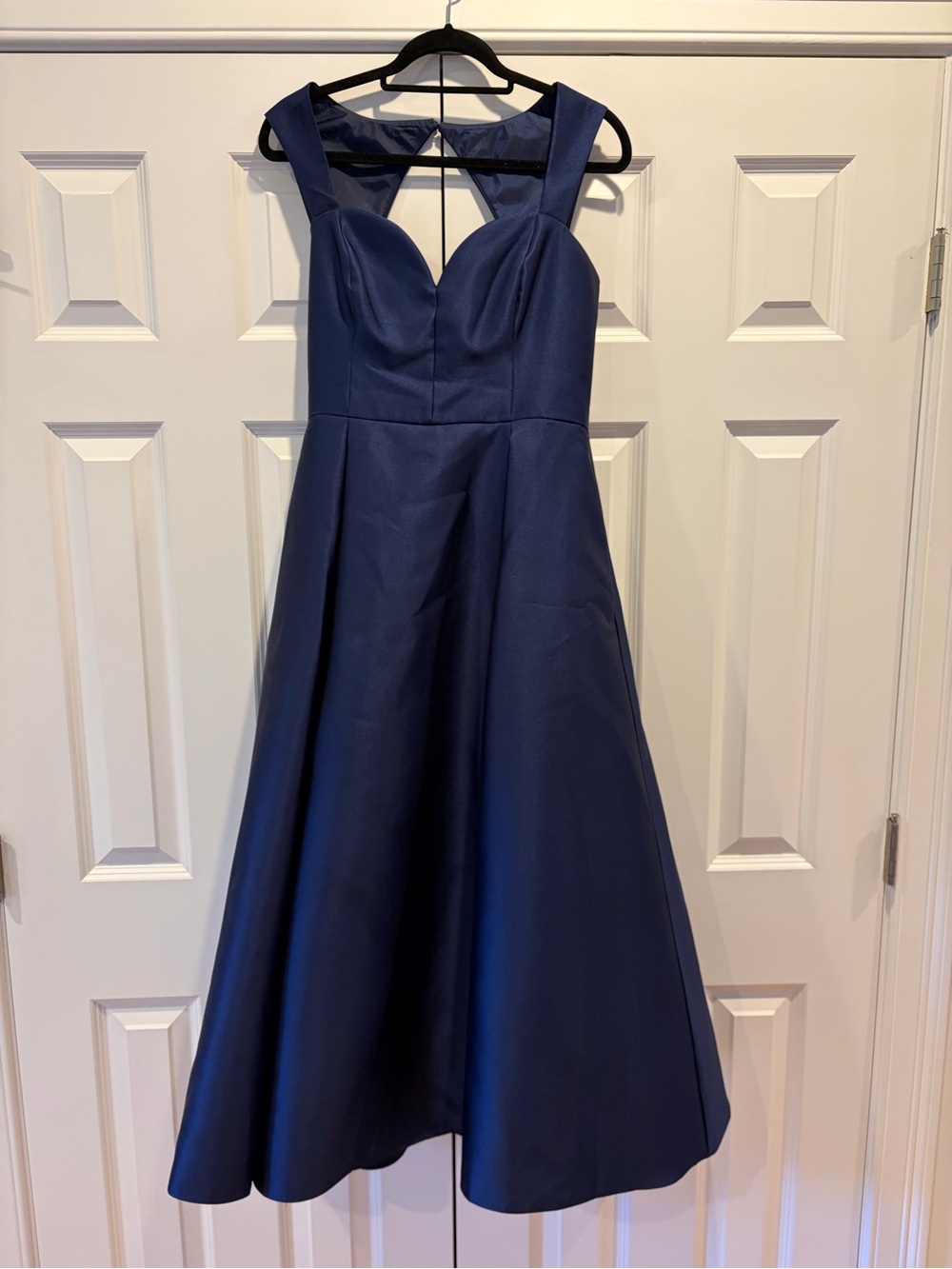 Elegant Navy Fit-and-Flare Midi Dress Size 10 - Adrianna Papell